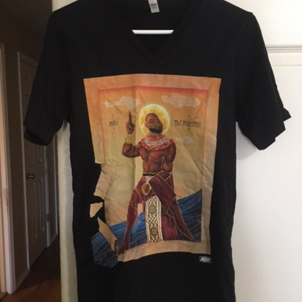 Miro the Prophecy AEW V-Neck Tee--Black--Size S--See Description